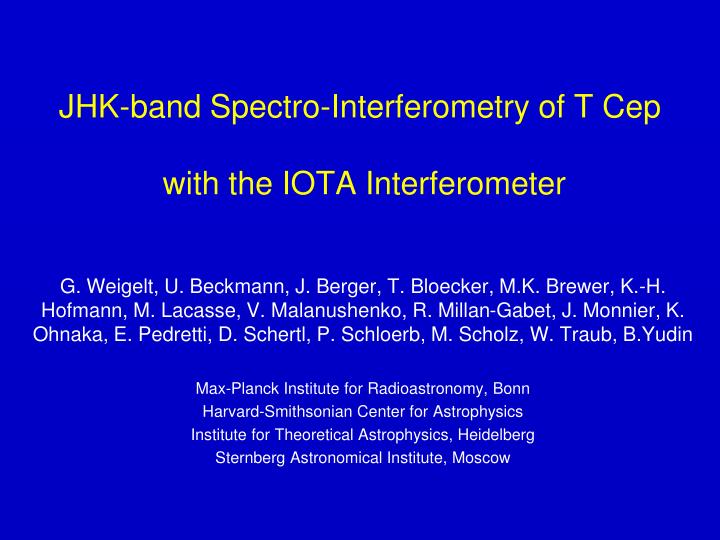 jhk band spectro interferometry of t cep with the iota interferometer