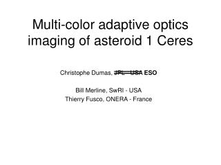 Multi-color adaptive optics imaging of asteroid 1 Ceres
