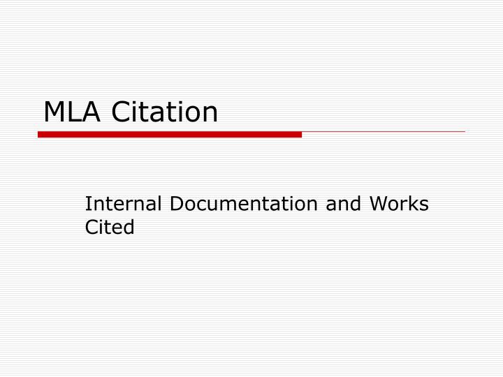 mla citation