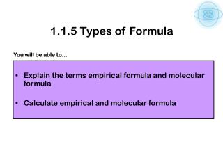 1.1.5 Types of Formula