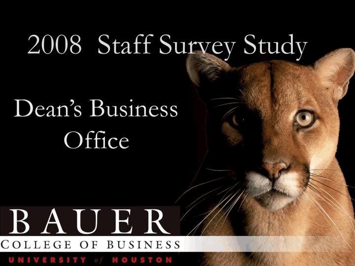 2008 staff survey study