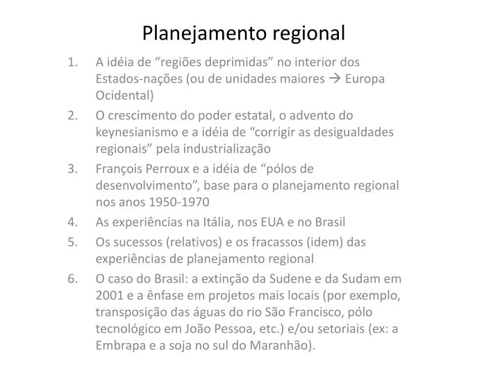 planejamento regional