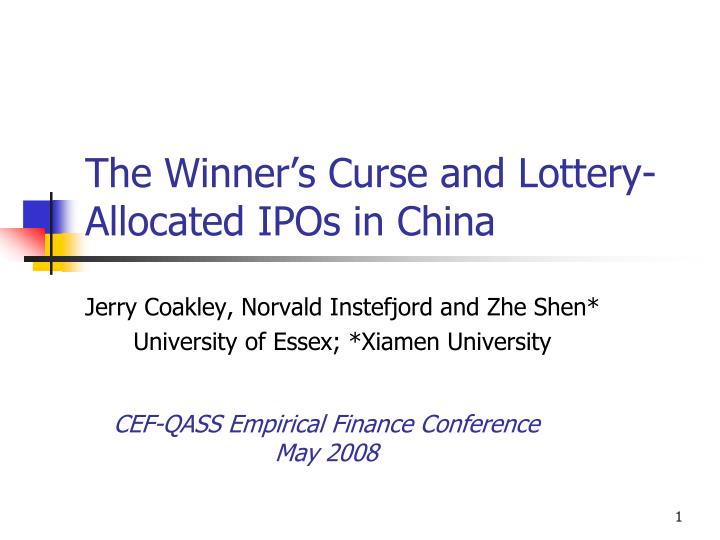 the winner s curse and lottery allocated ipos in china