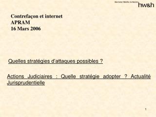 contrefa on et internet apram 16 mars 2006