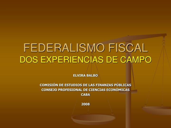 federalismo fiscal dos experiencias de campo