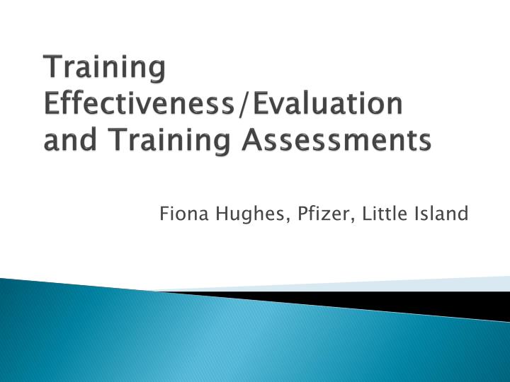 training effectiveness evaluation and training assessments
