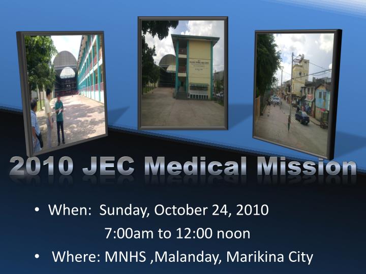 2010 jec medical mission