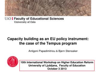Capacity building as an EU policy instrument: the case of the Tempus program