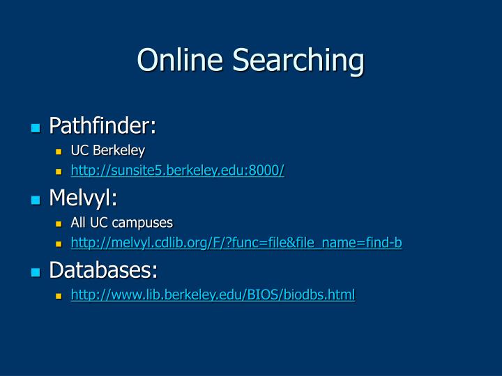 online searching