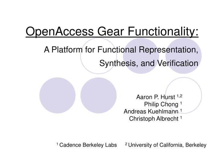 openaccess gear functionality