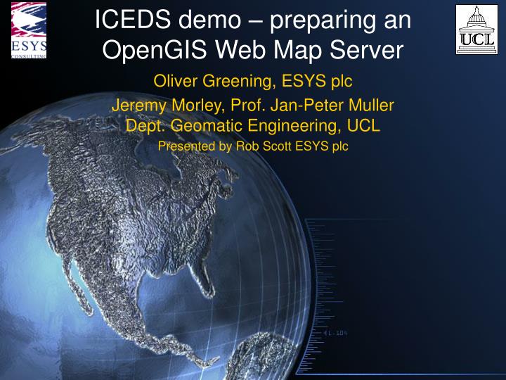 iceds demo preparing an opengis web map server