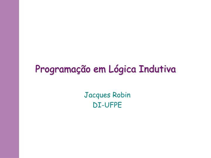 programa o em l gica indutiva