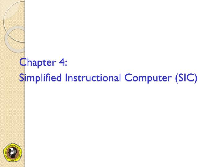 chapter 4 simplified instructional computer sic