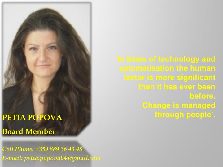 petia popova board member