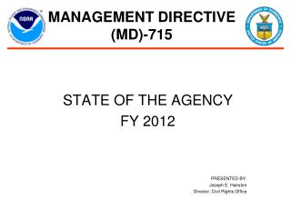 MANAGEMENT DIRECTIVE (MD)-715