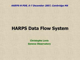 HARPS Data Flow System