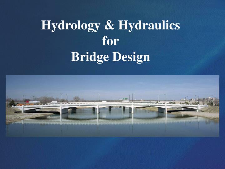 hydrology hydraulics for bridge design