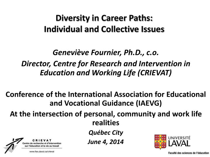 diversity in career paths individual and collective issues