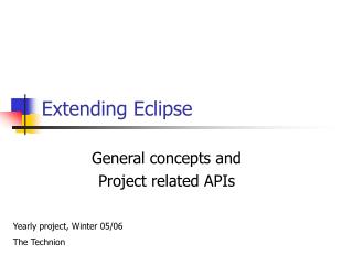 Extending Eclipse