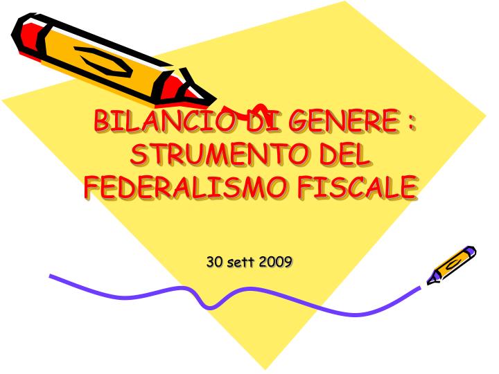 bilancio di genere strumento del federalismo fiscale