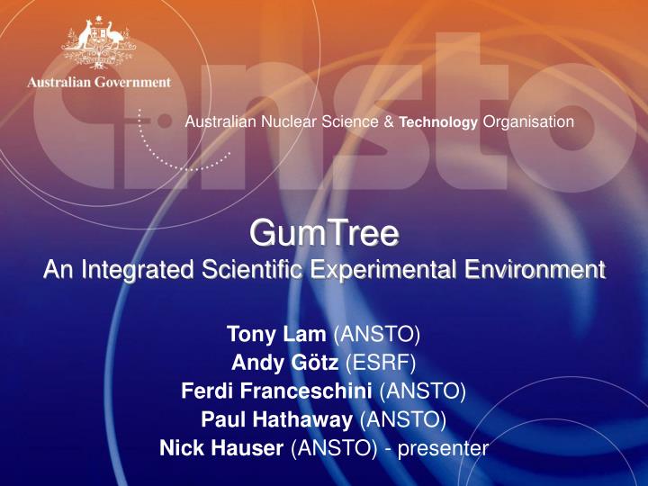 gumtree an integrated scientific experimental environment