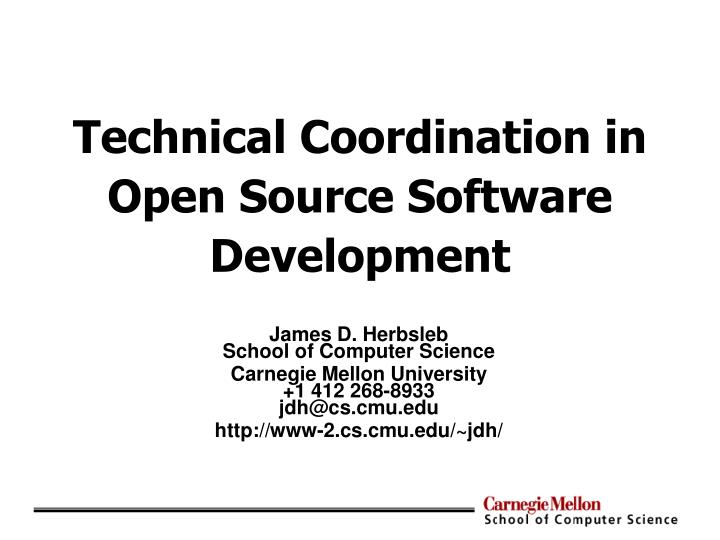 technical coordination in open source software development