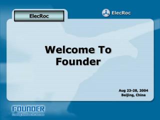 Welcome To Founder