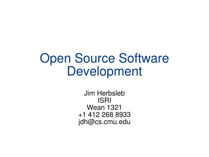 open source software development