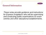 General Information - slide 1