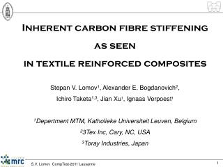 Inherent carbon fibre stiffening as seen in textile reinforced composites