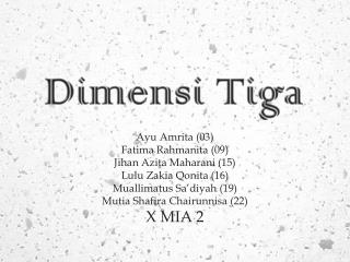 dimensi tiga