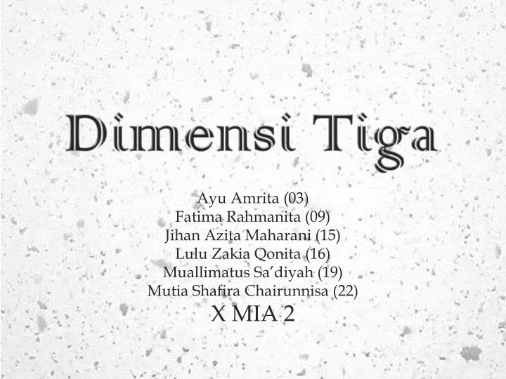 dimensi tiga