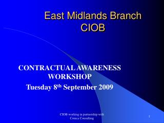 East Midlands Branch CIOB