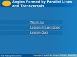 Angles Formed by Parallel Lines and Transversals - slide 1