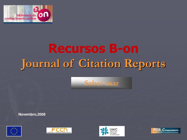 recursos b on journal of citation reports