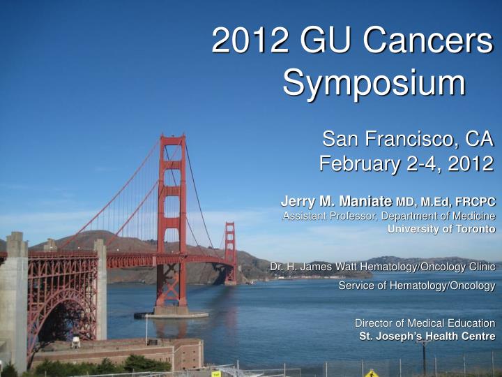 2012 gu cancers symposium