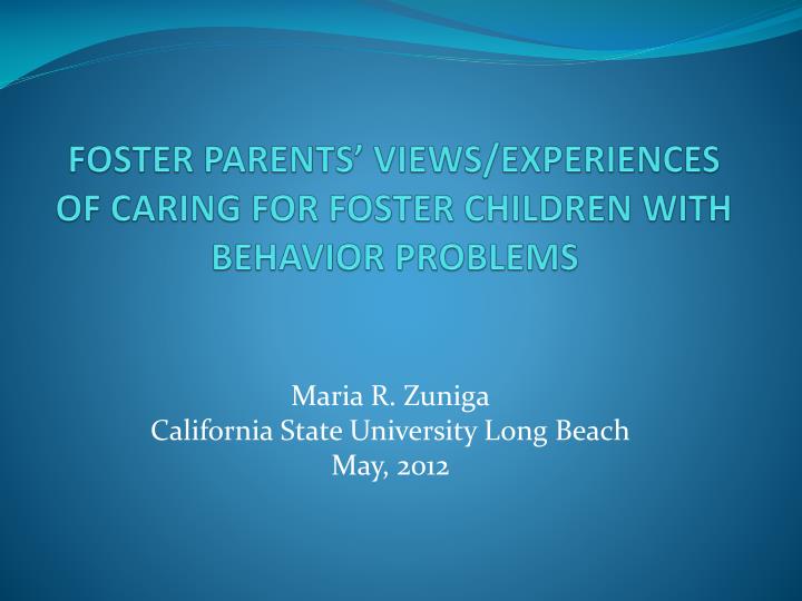 foster parents views experiences of caring for foster children with behavior problems