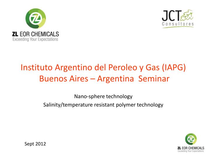 instituto argentino del peroleo y gas iapg buenos aires argentina seminar