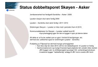 status dobbeltsporet sk yen asker