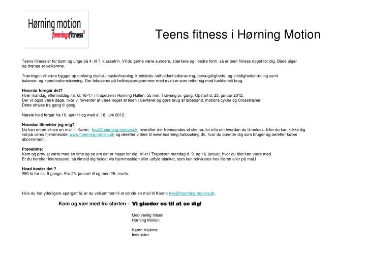 teens fitness i h rning motion