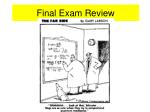 Final Exam Review - slide 1