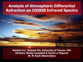 Analysis of Atmospheric Differential Refraction on OSIRIS Infrared Spectra