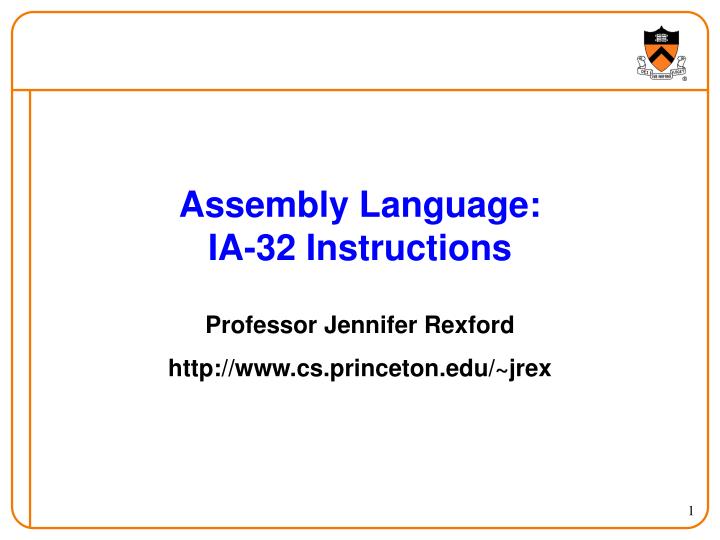 assembly language ia 32 instructions