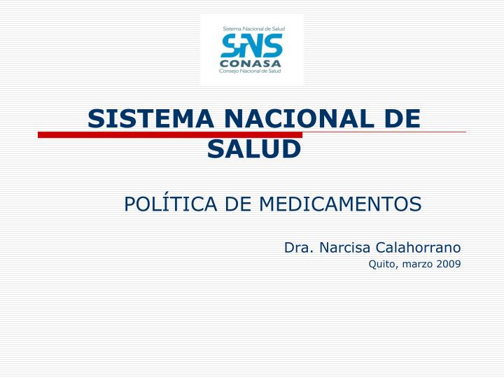 sistema nacional de salud