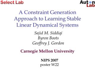 A Constraint Generation Approach to Learning Stable Linear Dynamical Systems
