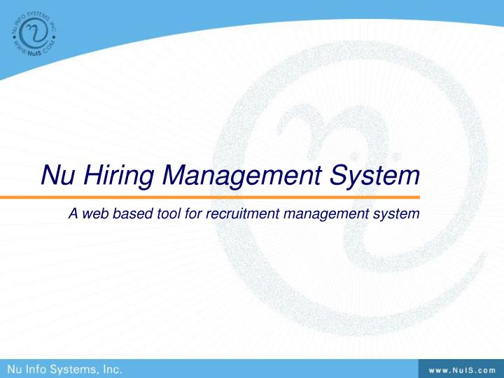 nu hiring management system
