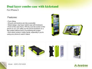 Dual layer combo case with kickstand
