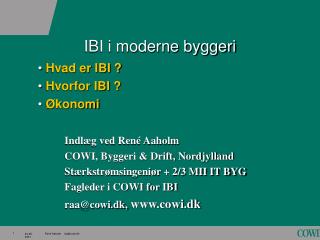 ibi i moderne byggeri