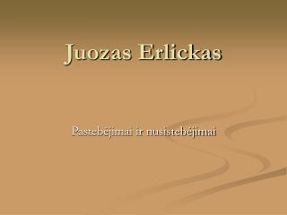 juozas erlickas