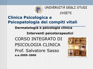 clinica psicologica e psicopatologia dei compiti vitali